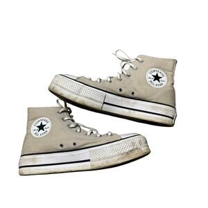 Converse Chuck Taylor High Tops Cream/Tan Women 8